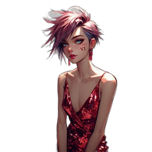 dress, jacket, face, jewelry transparent PNG cut-out