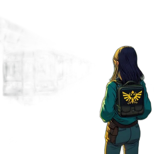 jacket, robot, concept art, pixel art transparent PNG cut-out