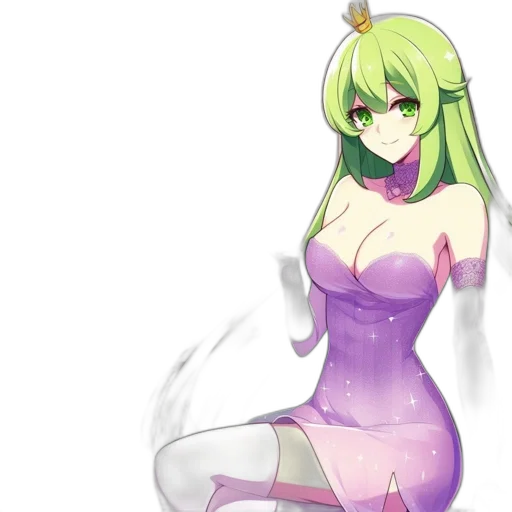 dress, staff, dragon, anime transparent PNG cut-out
