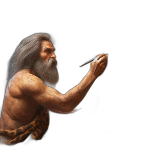 hair, creature, staff, weapon transparent PNG cut-out