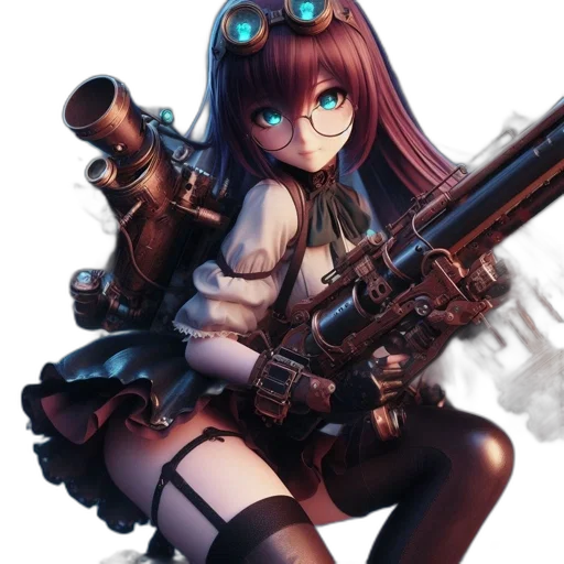 weapon, staff, robot, anime transparent PNG cut-out