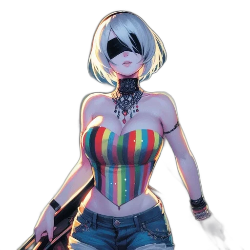 dress, robot, jacket, weapon transparent PNG cut-out