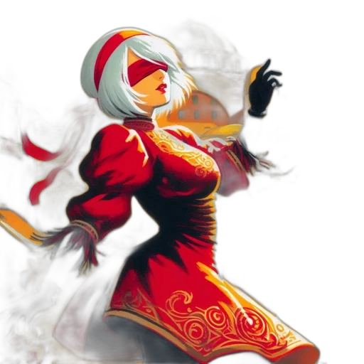 mask, dress, staff, concept art transparent PNG cut-out