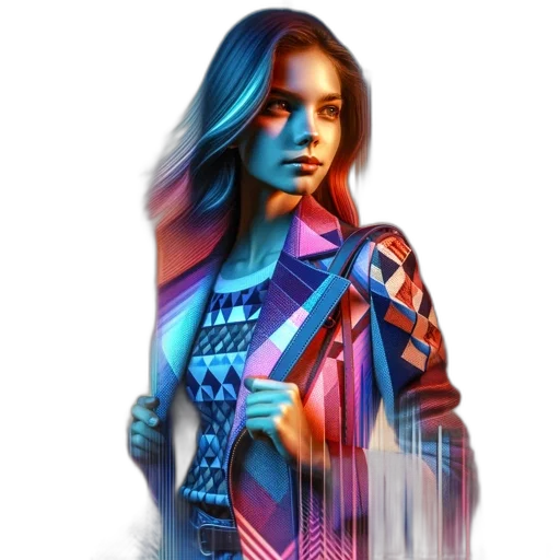 jacket, dress, face, jewelry transparent PNG cut-out