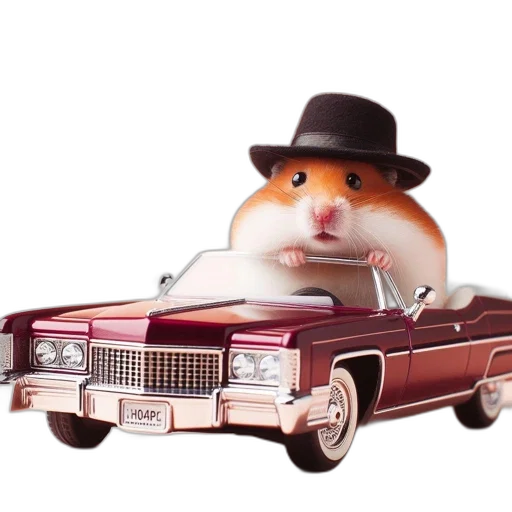 car, hat, animal, 3d render transparent PNG cut-out