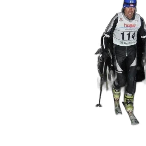 skier, wearing, number, 114 transparent PNG cut-out
