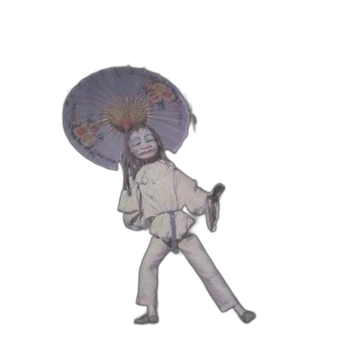 umbrella, staff, hat, jacket transparent PNG cut-out