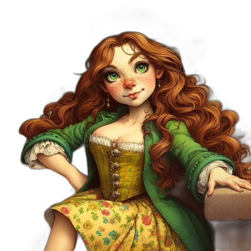 dress, face, staff, fantasy art transparent PNG cut-out
