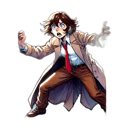 staff, jacket, concept art, comic book art transparent PNG cut-out