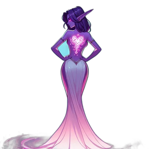 dress, crown, staff, concept art transparent PNG cut-out