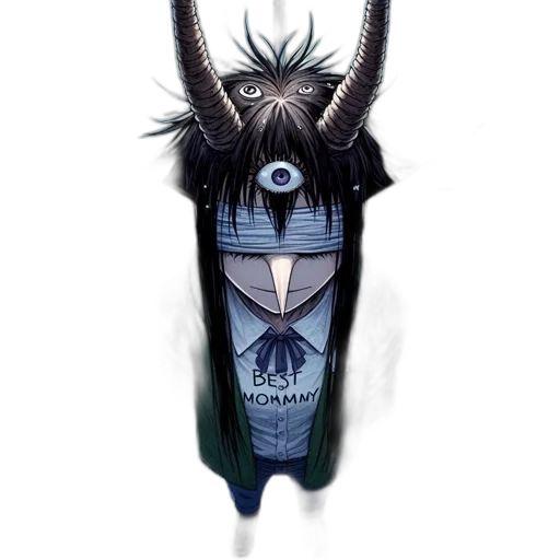 mask, creature, dragon, staff transparent PNG cut-out