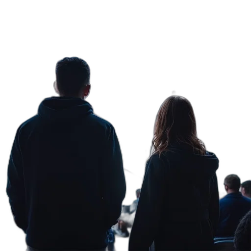 jacket, staff, robot, fog transparent PNG cut-out