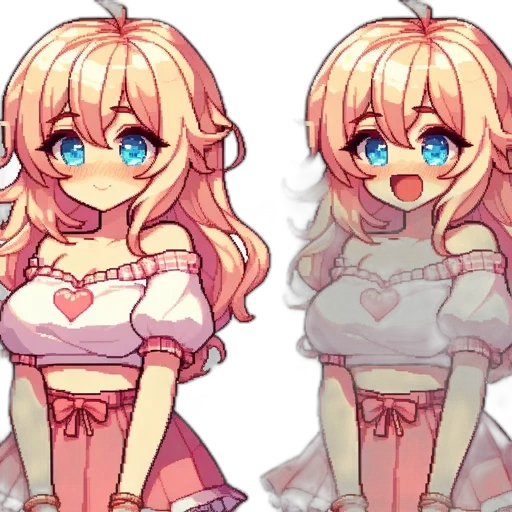 dress, pixel art, anime, concept art transparent PNG cut-out