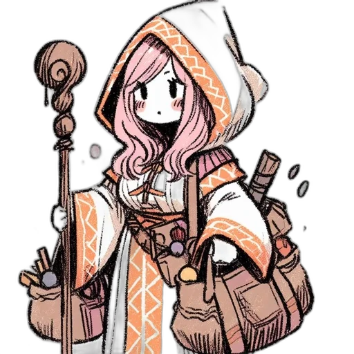 staff, weapon, jacket, dress transparent PNG cut-out