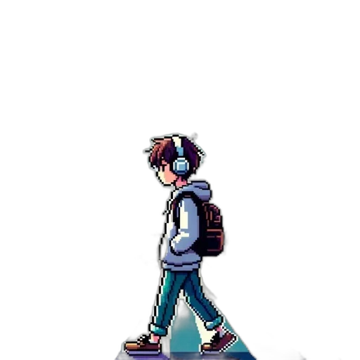 jacket, robot, staff, weapon transparent PNG cut-out