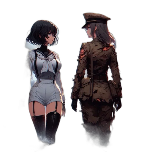 jacket, weapon, staff, dress transparent PNG cut-out