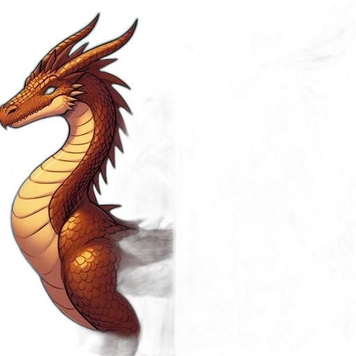 dragon, staff, creature, animal transparent PNG cut-out