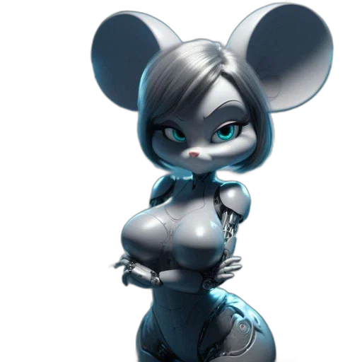 robot, concept art, 3d render, cartoon transparent PNG cut-out