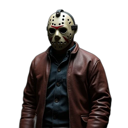 mask, jacket, concept art, 3d render transparent PNG cut-out