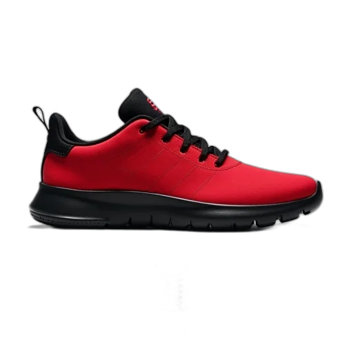 shoes, red, black, sneaker transparent PNG cut-out