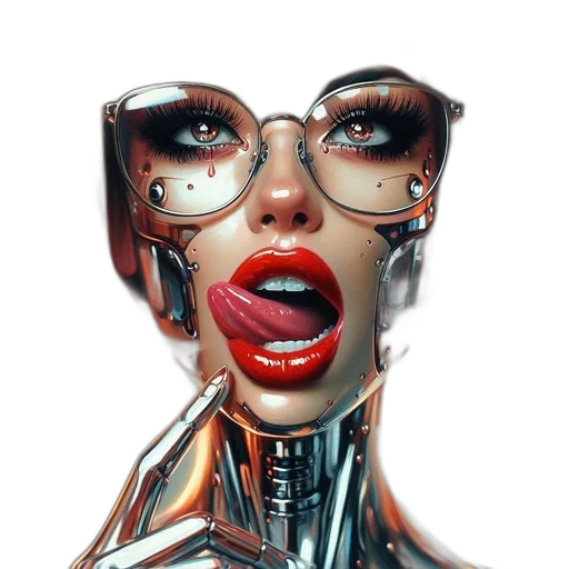 robot, face, mask, jewelry transparent PNG cut-out