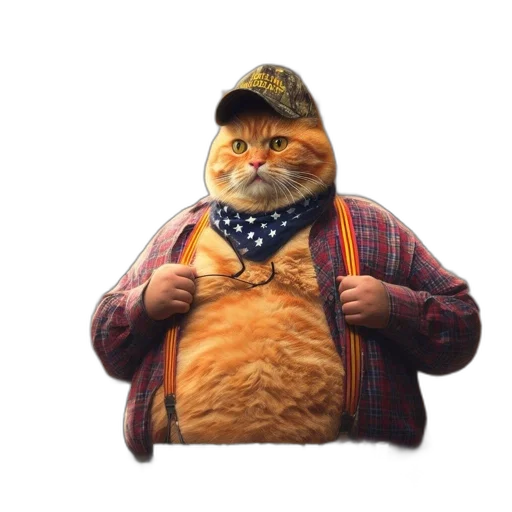 jacket, hat, animal, staff transparent PNG cut-out