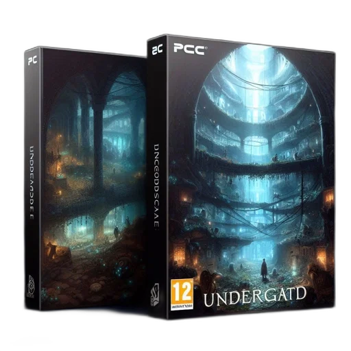 concept art, 3d render, underwater, underground transparent PNG cut-out