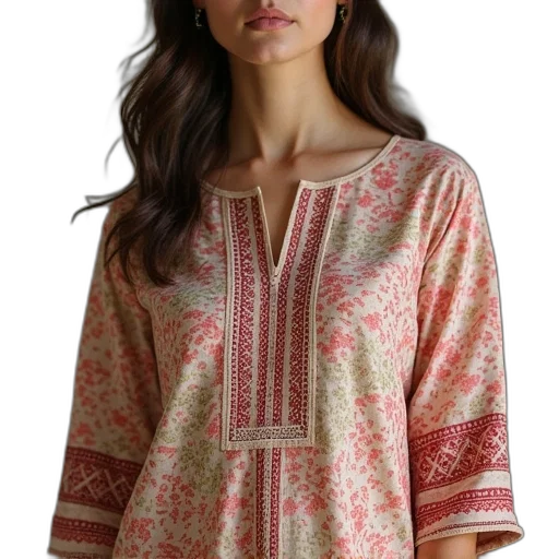 dress, jacket, earth tones, red transparent PNG cut-out