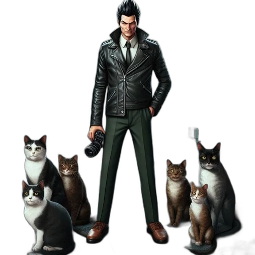 jacket, staff, animal, concept art transparent PNG cut-out