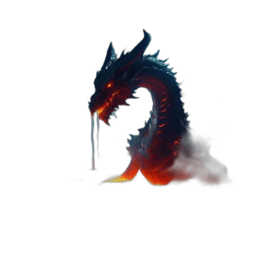 dragon, staff, creature, sword transparent PNG cut-out
