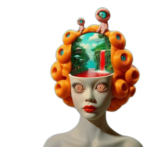 hat, crown, mask, creature transparent PNG cut-out