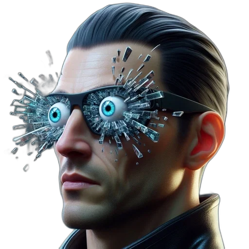 face, mask, robot, jacket transparent PNG cut-out