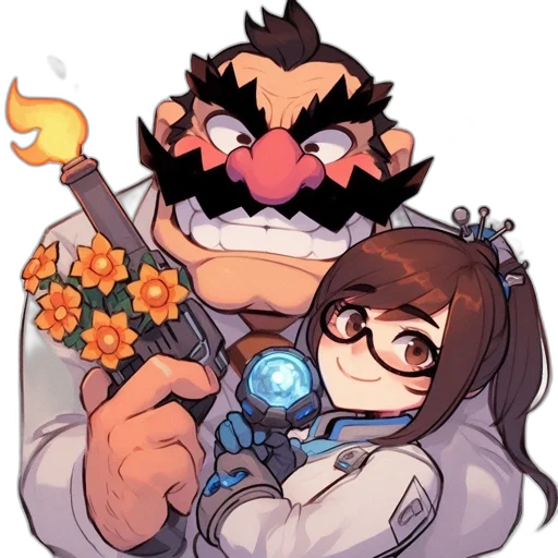staff, weapon, flower, crown transparent PNG cut-out
