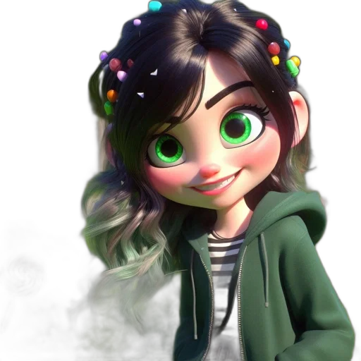jacket, face, staff, 3d render transparent PNG cut-out