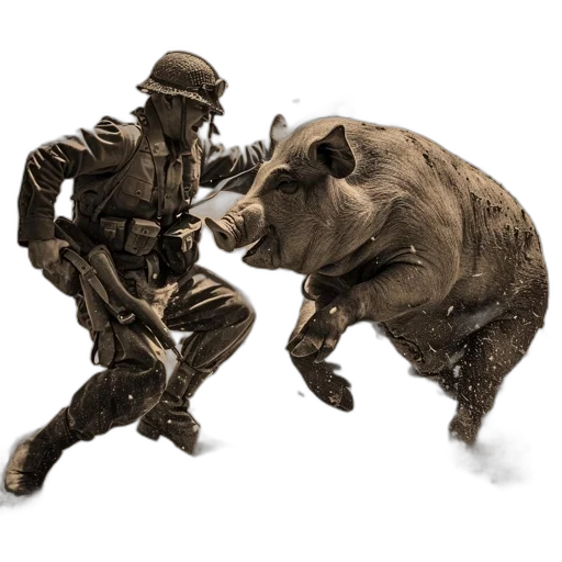 animal, weapon, concept art, photorealistic transparent PNG cut-out