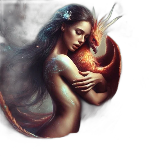 dragon, fantasy art, concept art, photorealistic transparent PNG cut-out