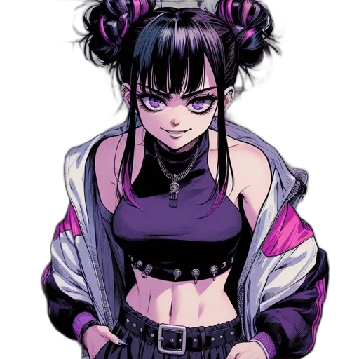 jacket, staff, face, cyberpunk transparent PNG cut-out
