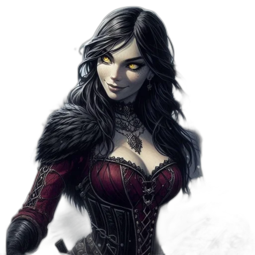 fantasy art, concept art, comic book art, photorealistic transparent PNG cut-out