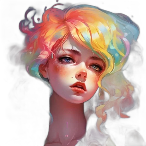 face, mask, crown, hair transparent PNG cut-out