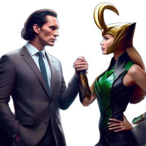 concept art, comic book art, fantasy art, two transparent PNG cut-out