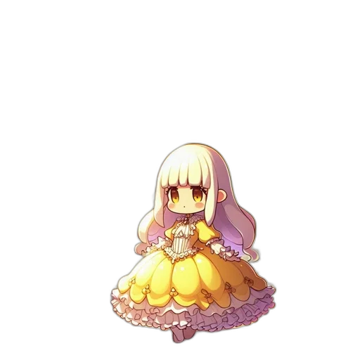 dress, crown, staff, flower transparent PNG cut-out