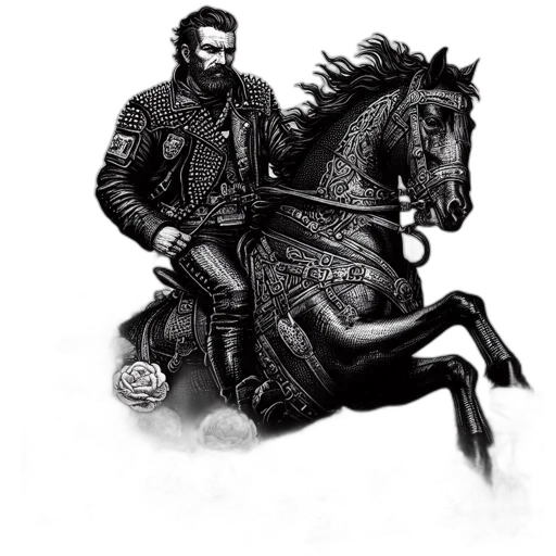 jacket, sword, animal, concept art transparent PNG cut-out