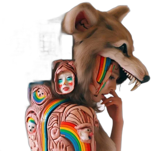 mask, creature, animal, concept art transparent PNG cut-out