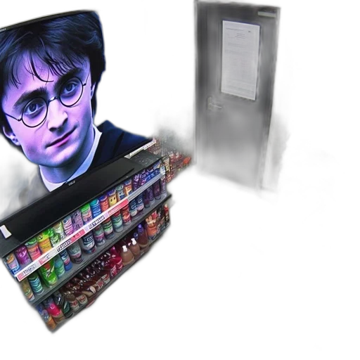 concept art, vaporwave, inside, store transparent PNG cut-out