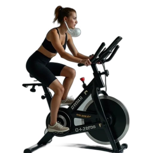 woman, riding, exercise, bike transparent PNG cut-out