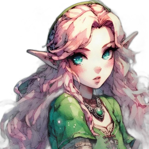 face, dragon, dress, staff transparent PNG cut-out