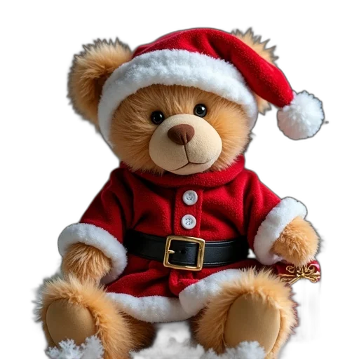 photorealistic, 3d render, christmas, teddy transparent PNG cut-out
