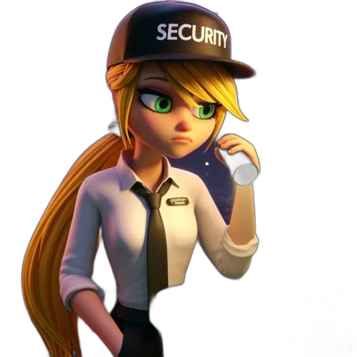 staff, hat, 3d render, cartoon transparent PNG cut-out