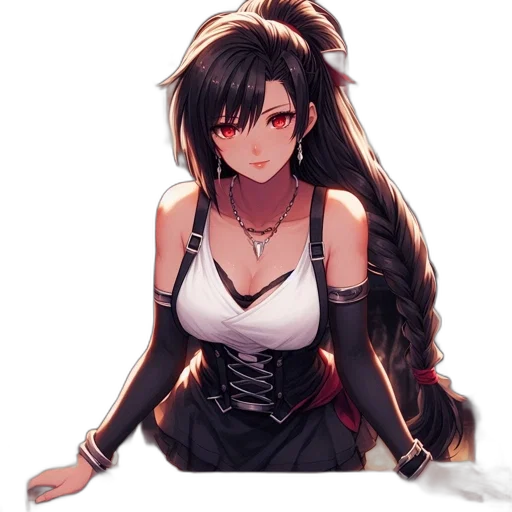 dress, weapon, staff, hair transparent PNG cut-out