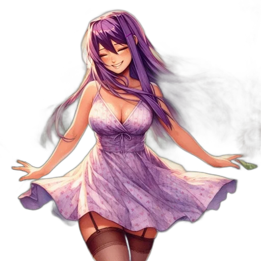dress, anime, fantasy art, pixel art transparent PNG cut-out